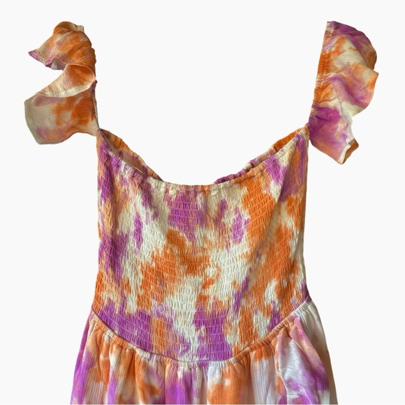 Tie-Dye Peasant Dress - Picture 3 of 11